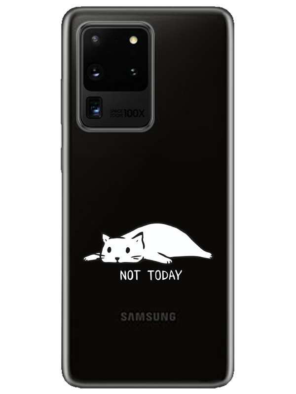 Samsung%20S20%20Ultra%20Not%20Today%20Kedi%20Şeffaf%20Telefon%20Kılıfı