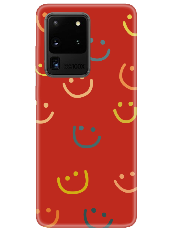 Samsung%20S20%20Ultra%20Emoji%20Gülen%20Yüz%20Kırmızı%20Telefon%20Kılıfı