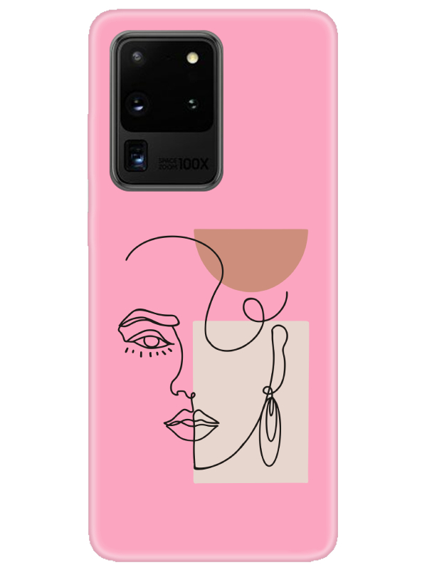 Samsung%20S20%20Ultra%20Women%20Art%20Pembe%20Telefon%20Kılıfı