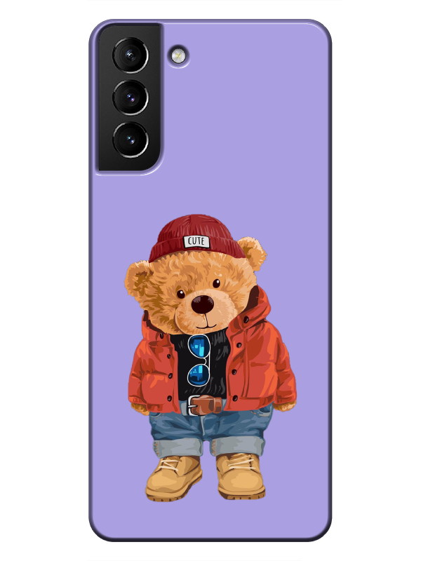 Samsung%20S21%20Teddy%20Bear%20Lila%20Telefon%20Kılıfı