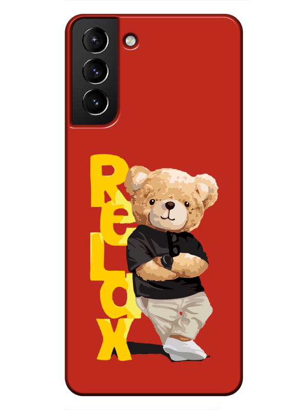 Samsung%20S21%20Teddy%20Bear%20Relax%20Kırmızı%20Telefon%20Kılıfı