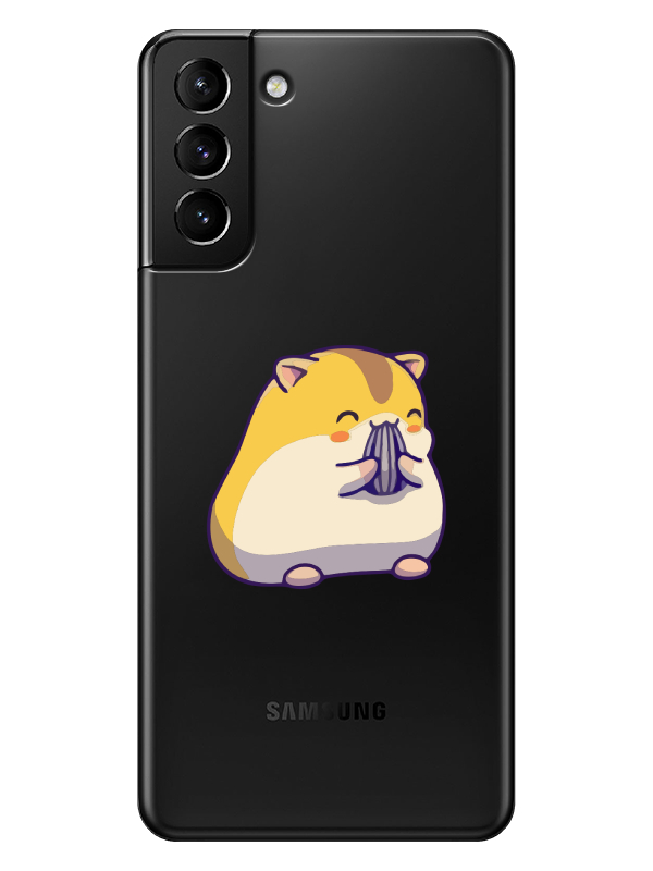 Samsung%20S21%20Sevimli%20Hamster%20Şeffaf%20Telefon%20Kılıfı