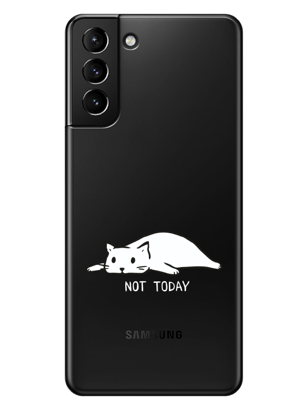 Samsung%20S21%20Not%20Today%20Kedi%20Şeffaf%20Telefon%20Kılıfı