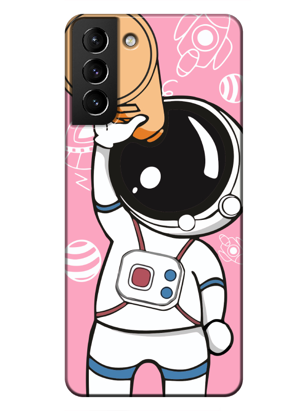 Samsung%20S21%20Astronot%20Pembe%20Telefon%20Kılıfı