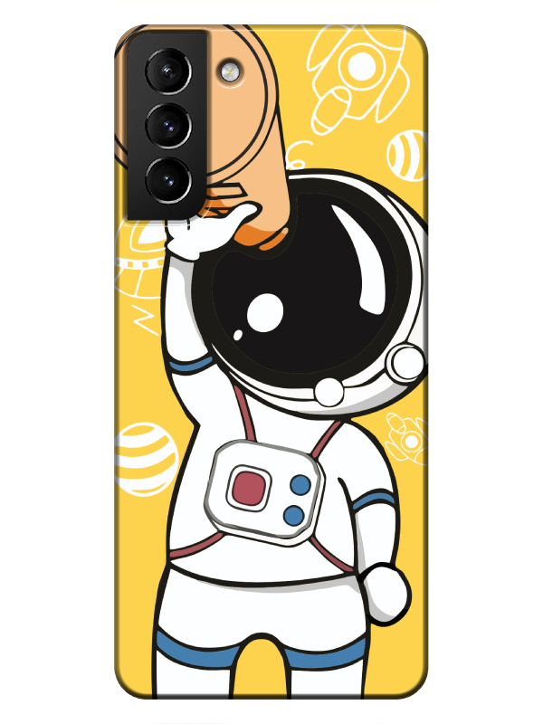 Samsung%20S21%20Astronot%20Sarı%20Telefon%20Kılıfı