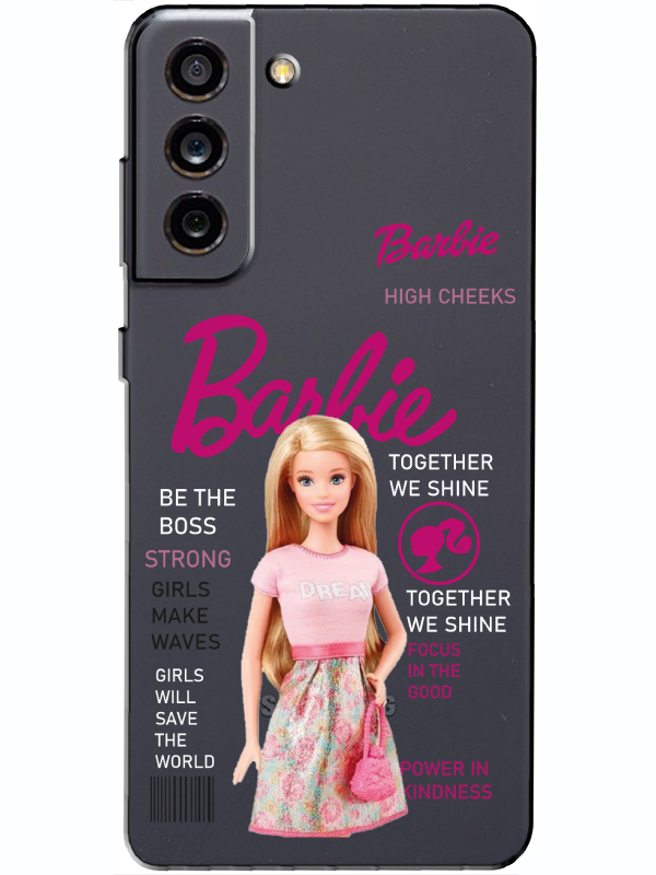 Samsung%20S21%20FE%20Barbie%20Şeffaf%20Telefon%20Kılıfı