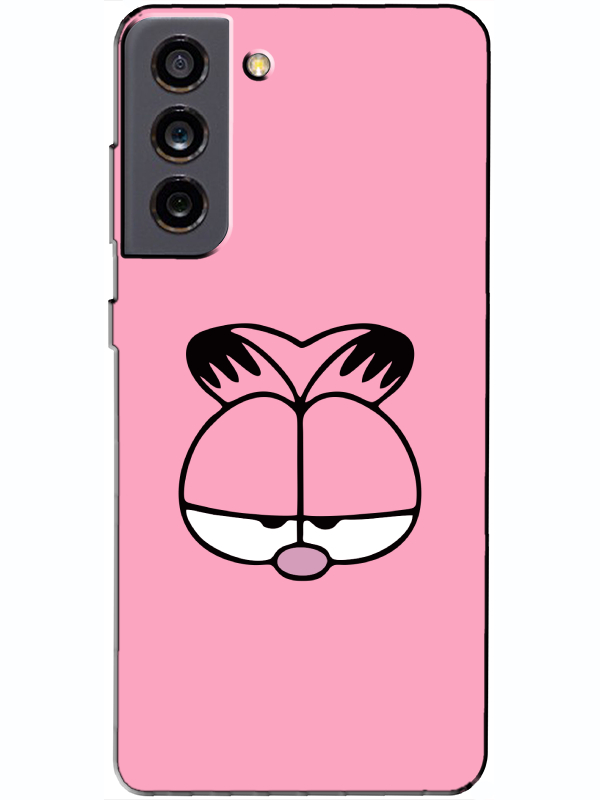 Samsung%20S21%20FE%20Garfield%20Pembe%20Telefon%20Kılıfı