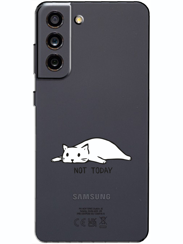 Samsung%20S21%20FE%20Not%20Today%20Kedi%20Şeffaf%20Telefon%20Kılıfı