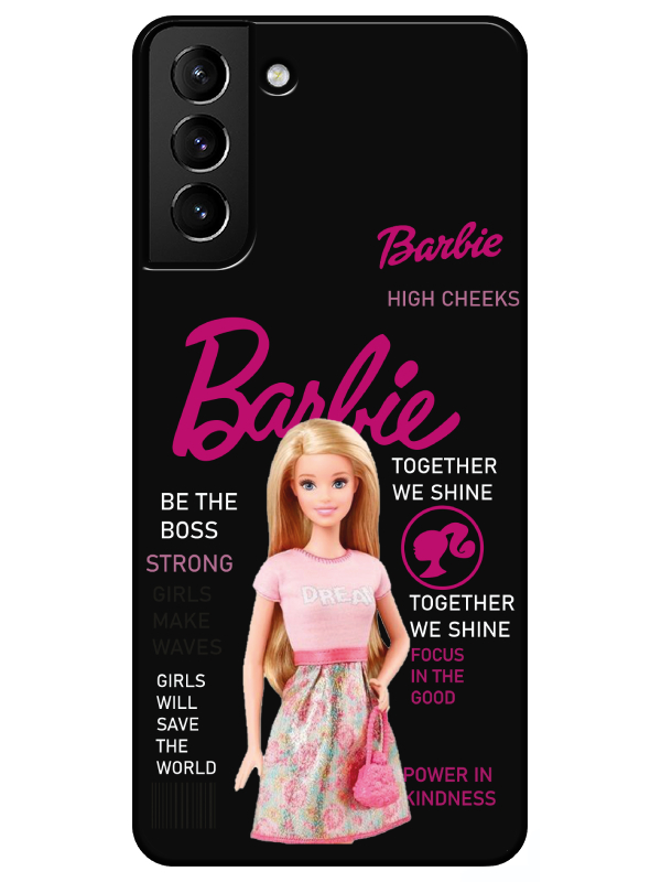 Samsung%20S21%20Plus%20Barbie%20Siyah%20Telefon%20Kılıfı