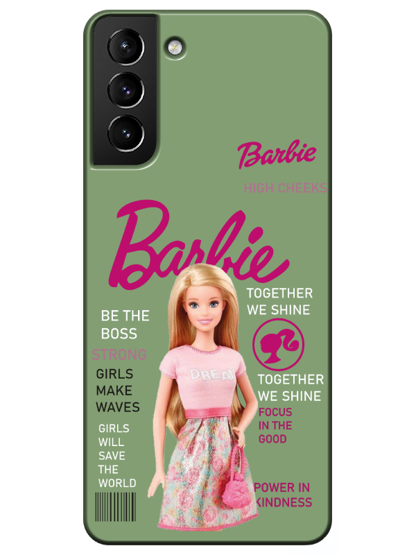 Samsung%20S21%20Plus%20Barbie%20Yeşil%20Telefon%20Kılıfı