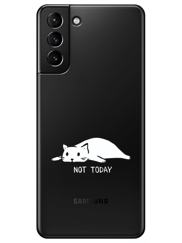 Samsung%20S21%20Plus%20Not%20Today%20Kedi%20Şeffaf%20Telefon%20Kılıfı