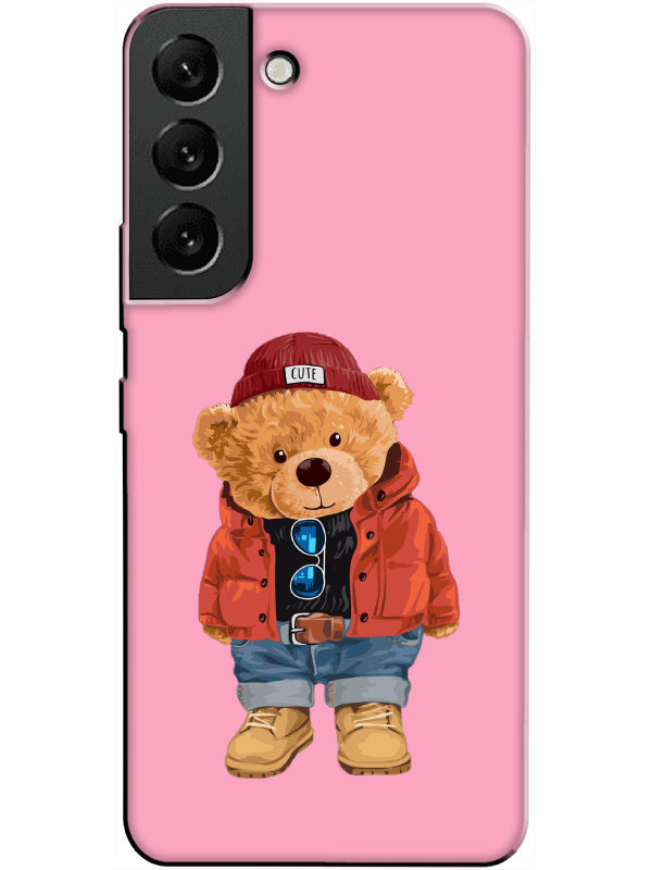 Samsung%20S22%20Teddy%20Bear%20Pembe%20Telefon%20Kılıfı