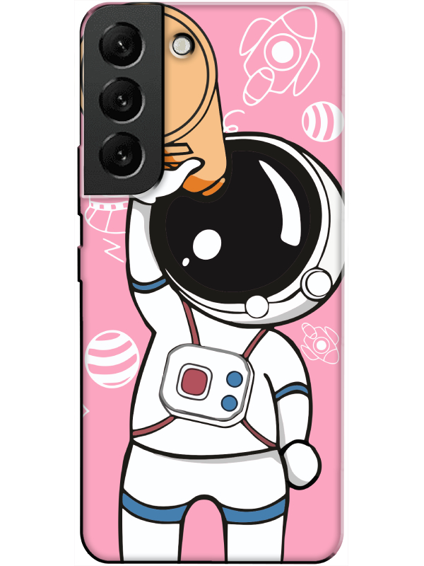 Samsung%20S22%20Astronot%20Pembe%20Telefon%20Kılıfı