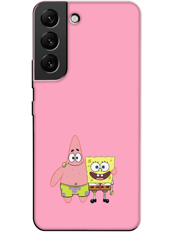 Samsung%20S22%20Plus%20Sünger%20Bob%20Ve%20Patrickstar%20Pembe%20Telefon%20Kılıfı