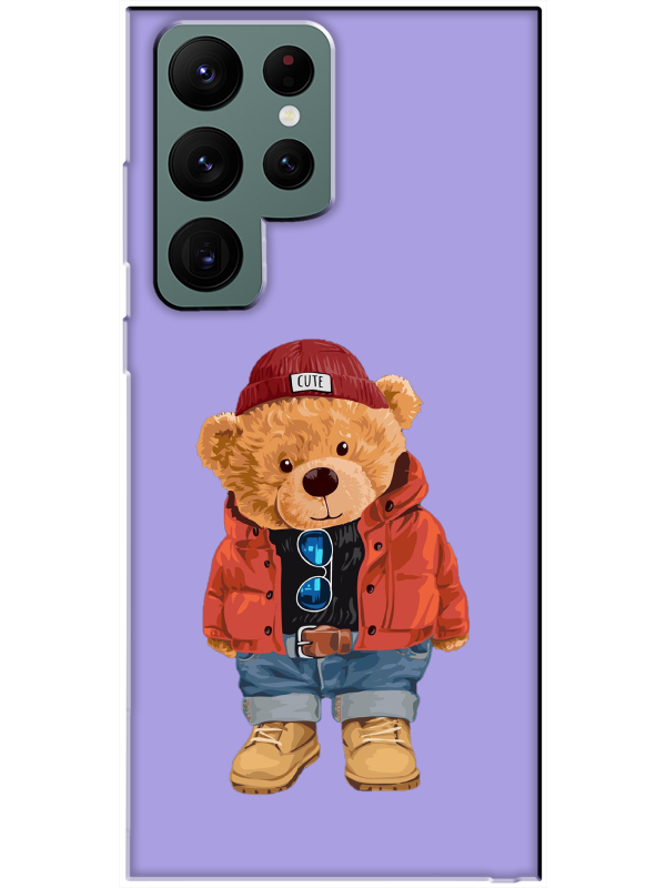 Samsung%20S22%20Ultra%20Teddy%20Bear%20Lila%20Telefon%20Kılıfı