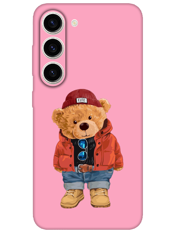 Samsung%20S23%20Teddy%20Bear%20Pembe%20Telefon%20Kılıfı