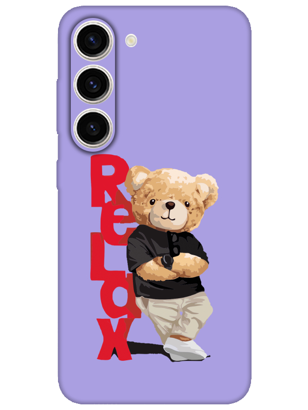 Samsung%20S23%20Teddy%20Bear%20Relax%20Lila%20Telefon%20Kılıfı