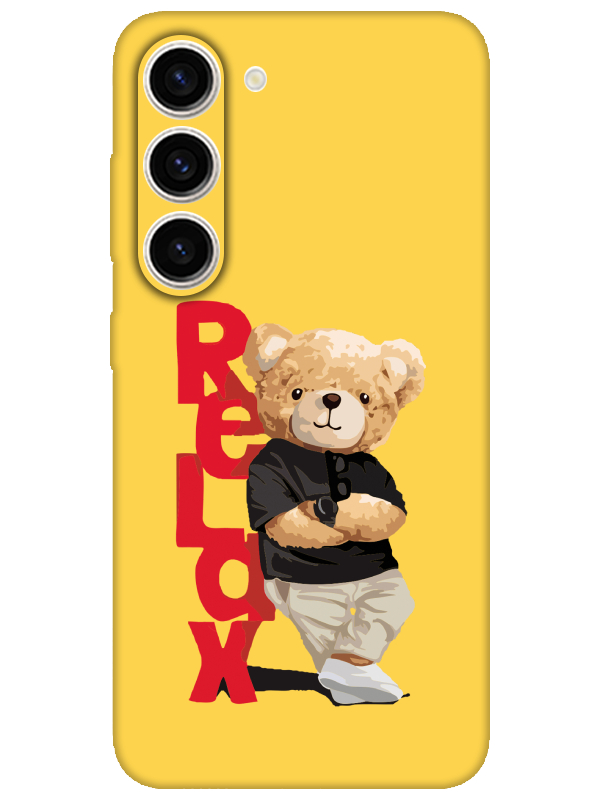 Samsung%20S23%20Teddy%20Bear%20Relax%20Sarı%20Telefon%20Kılıfı