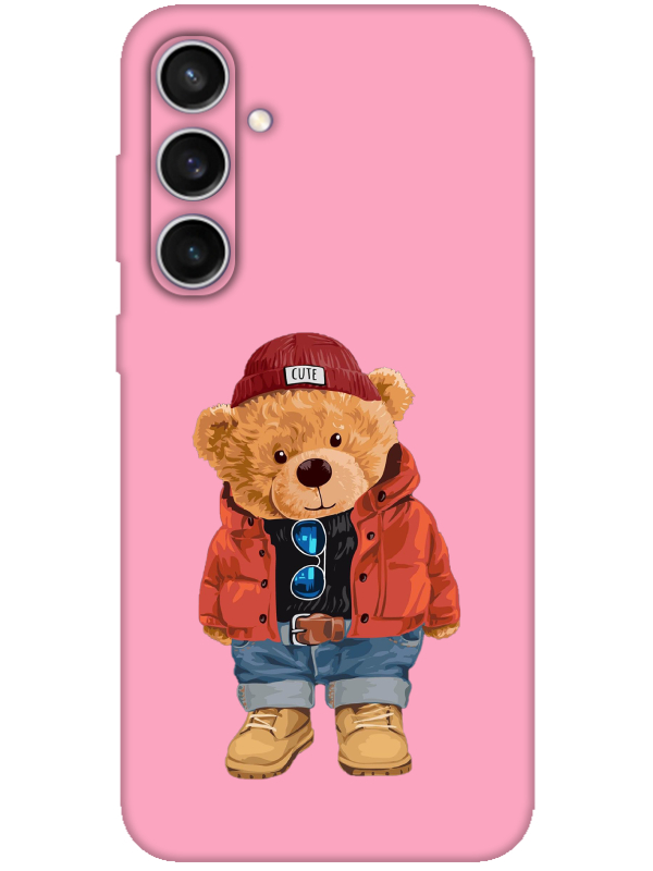 Samsung%20S23%20FE%20Teddy%20Bear%20Pembe%20Telefon%20Kılıfı