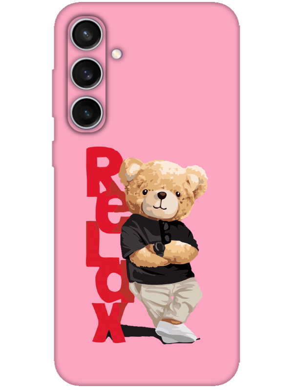 Samsung%20S23%20FE%20Teddy%20Bear%20Relax%20Pembe%20Telefon%20Kılıfı