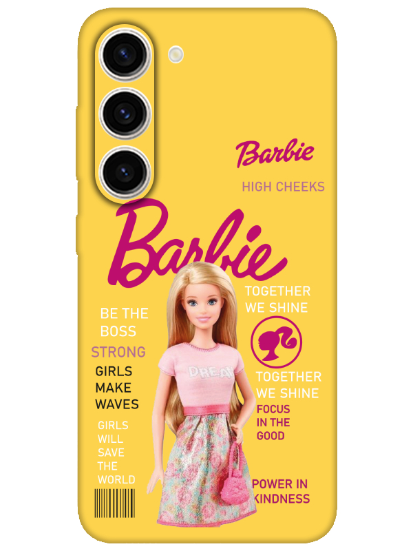 Samsung%20S23%20Plus%20Barbie%20Sarı%20Telefon%20Kılıfı