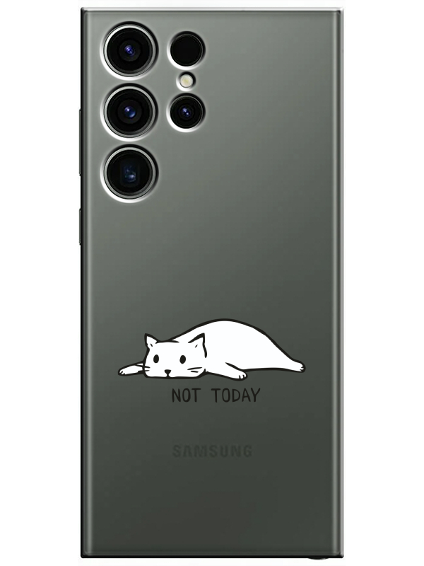 Samsung%20S23%20Ultra%20Not%20Today%20Kedi%20Şeffaf%20Telefon%20Kılıfı