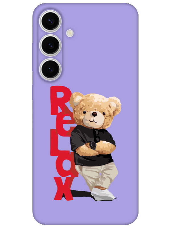 Samsung%20S24%20Teddy%20Bear%20Relax%20Lila%20Telefon%20Kılıfı