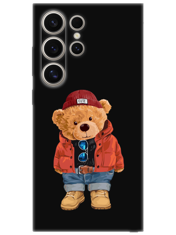 Samsung%20S24%20Ultra%20Teddy%20Bear%20Siyah%20Telefon%20Kılıfı