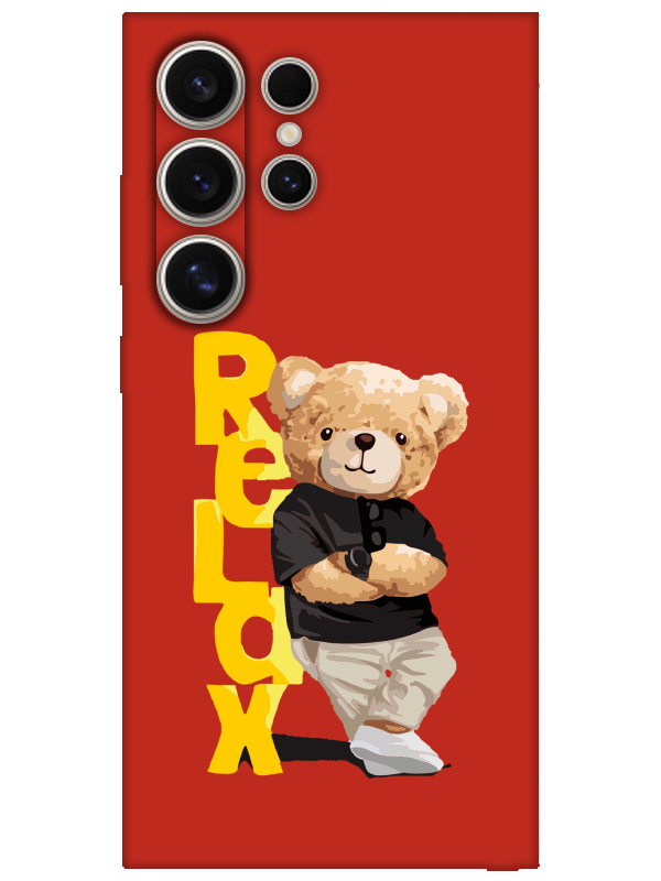 Samsung%20S24%20Ultra%20Teddy%20Bear%20Relax%20Kırmızı%20Telefon%20Kılıfı