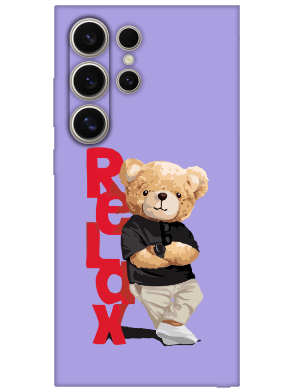 Samsung%20S24%20Ultra%20Teddy%20Bear%20Relax%20Lila%20Telefon%20Kılıfı