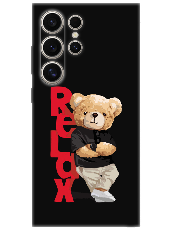 Samsung%20S24%20Ultra%20Teddy%20Bear%20Relax%20Siyah%20Telefon%20Kılıfı