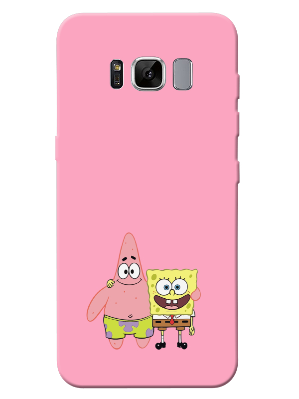 Samsung%20S8%20Sünger%20Bob%20Ve%20Patrickstar%20Pembe%20Telefon%20Kılıfı