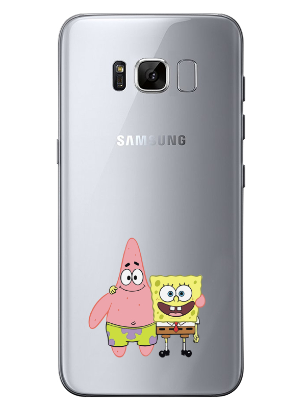 Samsung%20S8%20Sünger%20Bob%20Ve%20Patrickstar%20Şeffaf%20Telefon%20Kılıfı