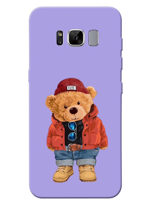 Samsung%20S8%20Teddy%20Bear%20Lila%20Telefon%20Kılıfı