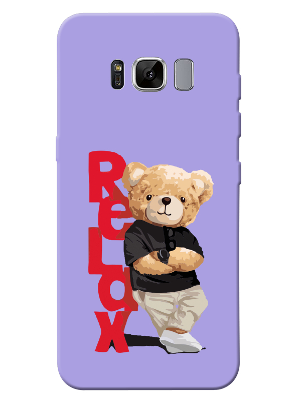 Samsung%20S8%20Teddy%20Bear%20Relax%20Lila%20Telefon%20Kılıfı