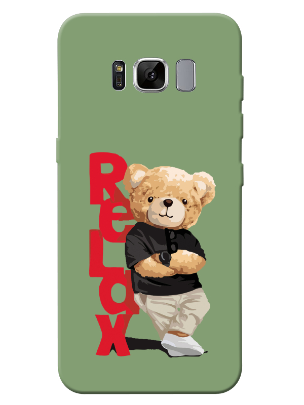 Samsung%20S8%20Teddy%20Bear%20Relax%20Yeşil%20Telefon%20Kılıfı