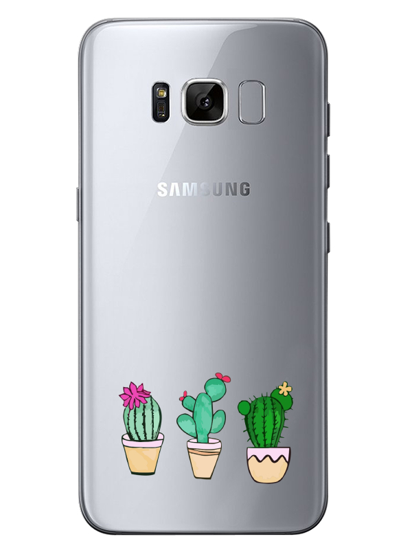 Samsung%20S8%20Kaktüs%20Şeffaf%20Telefon%20Kılıfı