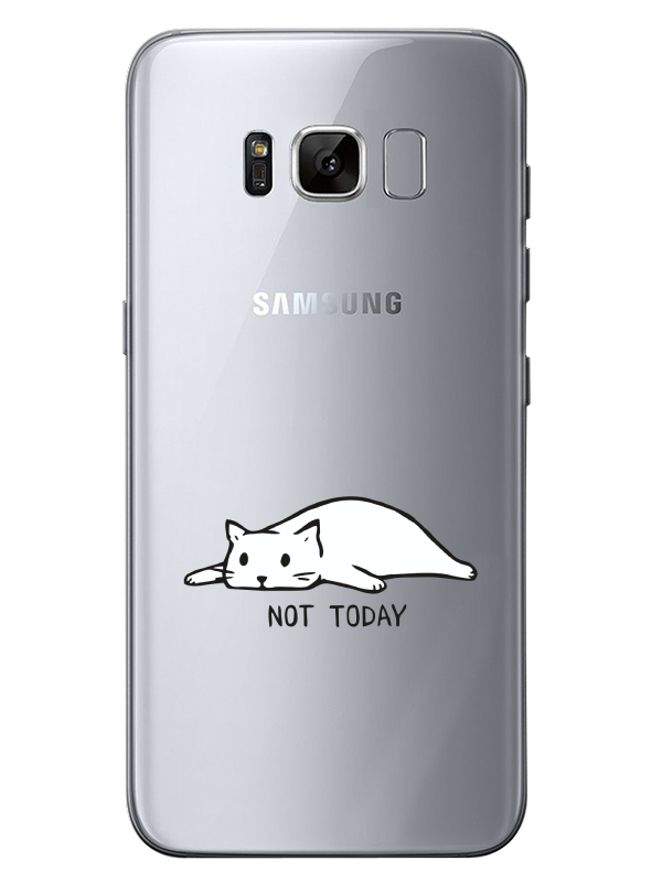 Samsung%20S8%20Not%20Today%20Kedi%20Şeffaf%20Telefon%20Kılıfı