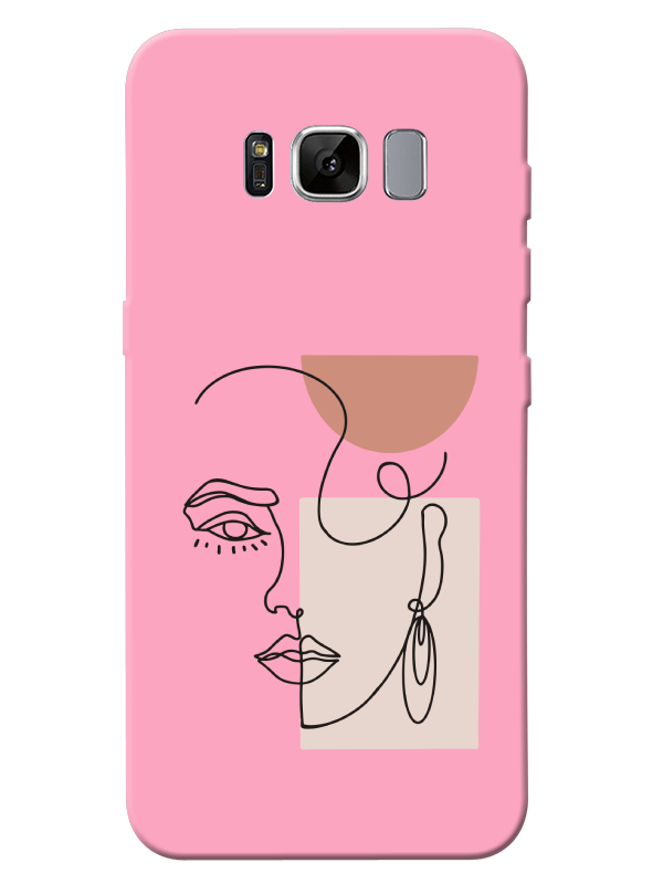 Samsung%20S8%20Women%20Art%20Pembe%20Telefon%20Kılıfı