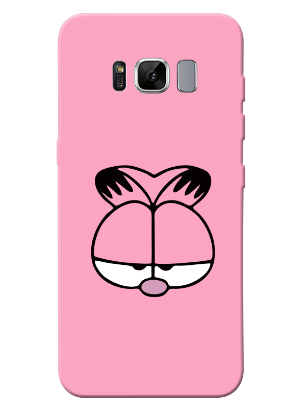 Samsung%20S8%20Plus%20Garfield%20Pembe%20Telefon%20Kılıfı