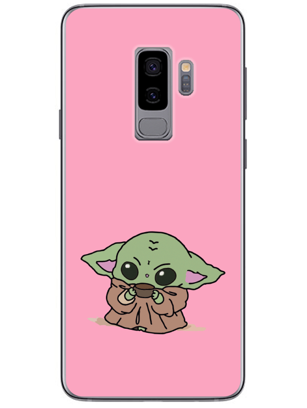 Samsung%20S9%20Baby%20Yoda%20Pembe%20Telefon%20Kılıfı