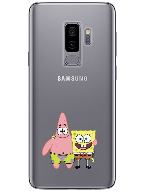 Samsung%20S9%20Sünger%20Bob%20Ve%20Patrickstar%20Şeffaf%20Telefon%20Kılıfı