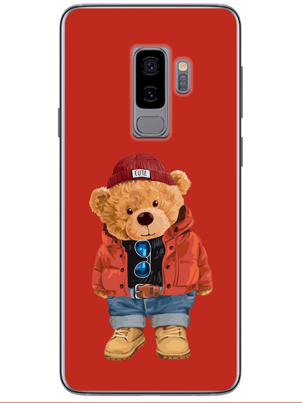 Samsung%20S9%20Teddy%20Bear%20Kırmızı%20Telefon%20Kılıfı