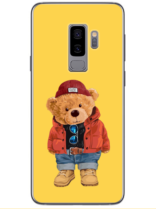 Samsung%20S9%20Teddy%20Bear%20Sarı%20Telefon%20Kılıfı