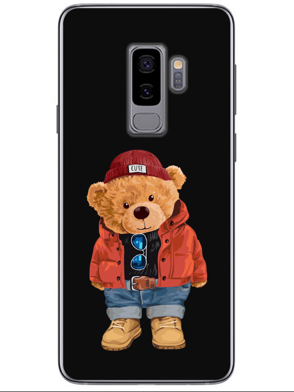 Samsung%20S9%20Teddy%20Bear%20Siyah%20Telefon%20Kılıfı