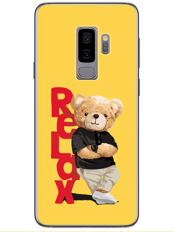 Samsung%20S9%20Teddy%20Bear%20Relax%20Sarı%20Telefon%20Kılıfı