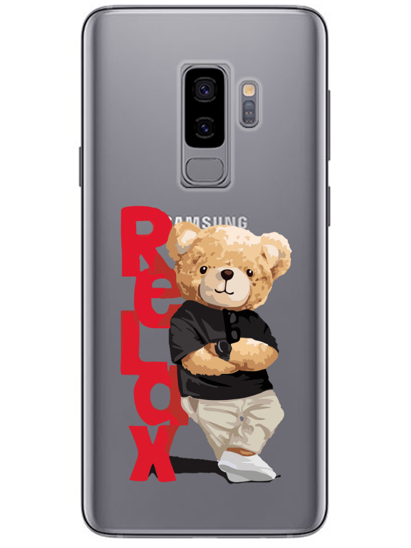 Samsung%20S9%20Teddy%20Bear%20Relax%20Şeffaf%20Telefon%20Kılıfı