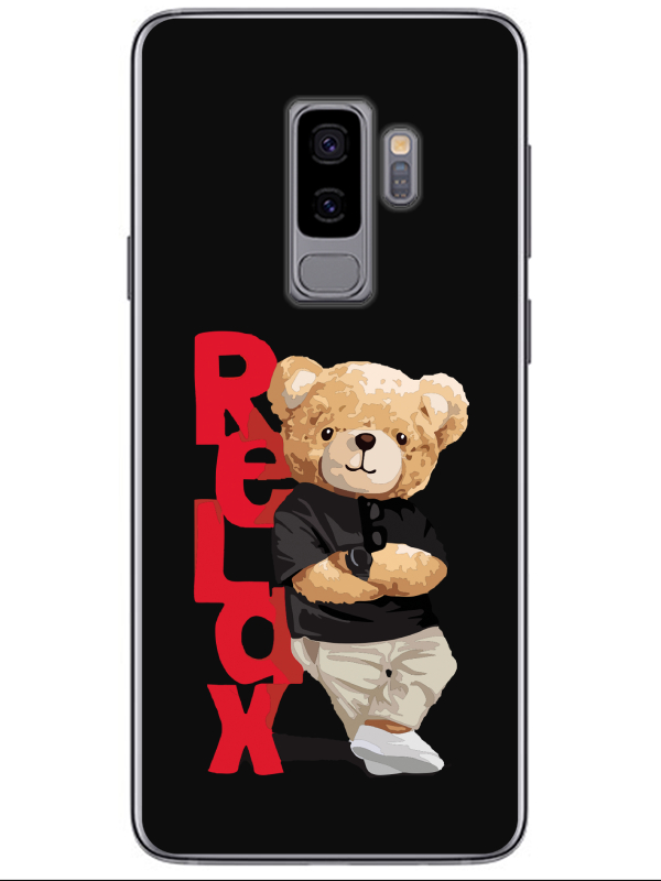 Samsung%20S9%20Teddy%20Bear%20Relax%20Siyah%20Telefon%20Kılıfı