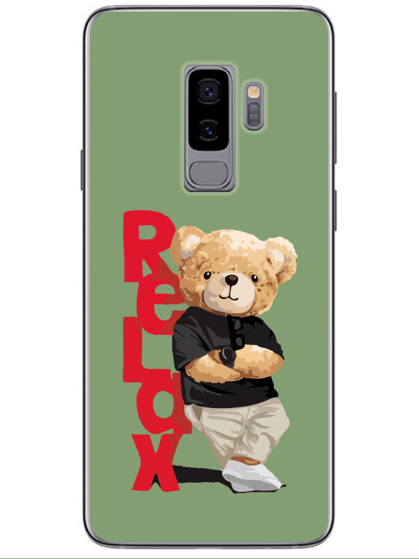 Samsung%20S9%20Teddy%20Bear%20Relax%20Yeşil%20Telefon%20Kılıfı