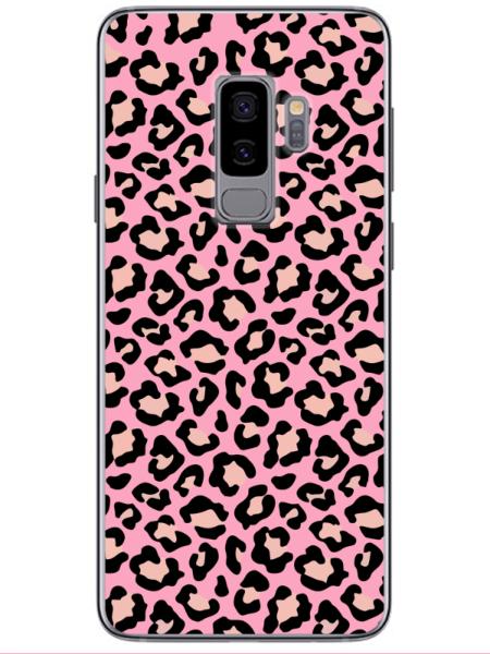 Samsung%20S9%20Leopar%20Desenli%20Pembe%20Telefon%20Kılıfı